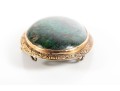 Vintage 14k Green Chrysocolla Brooch Pendant