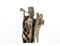 Resin Art Nouveau Angel With Horn Candlestick Holders