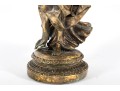 Resin Art Nouveau Angel With Horn Candlestick Holders
