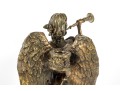 Resin Art Nouveau Angel With Horn Candlestick Holders