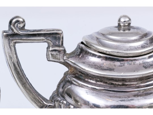 English Sterling Silver Diminutive Miniature Five Piece Tea Set