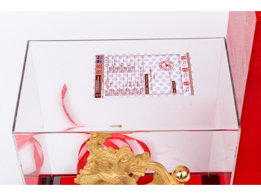 Chinese Gold Decorated Dragon Sculpture