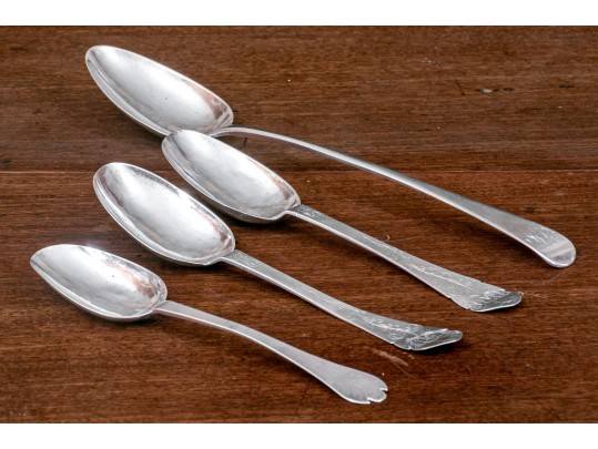 Lot Of Antique Spoons Including English Britannia Circa 1703 And Sterling 1835
