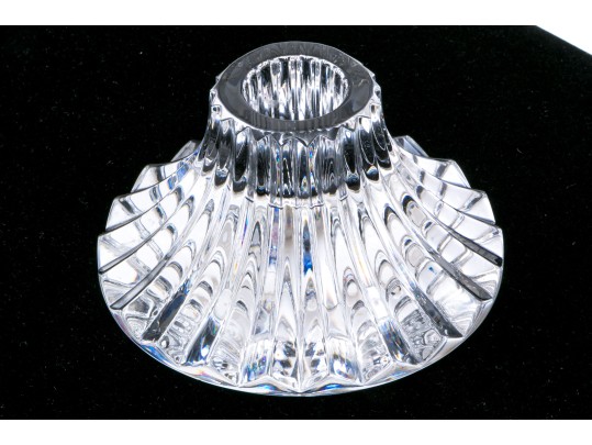 Pair Of Baccarat Crystal Glass Candle Sticks