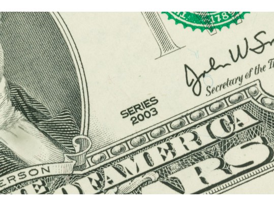 Fifteen 2003 $2 Green Seal Bills