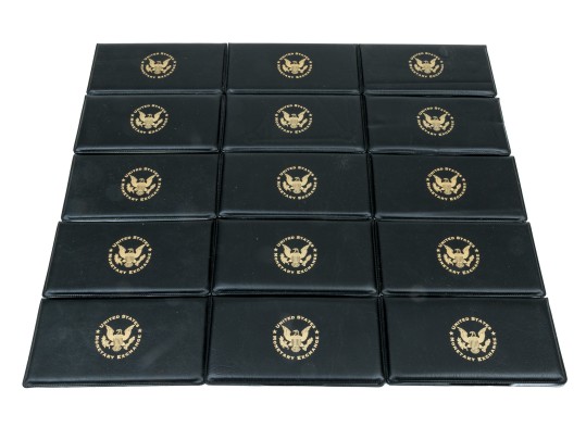 Fifteen 2003 $2 Green Seal Bills