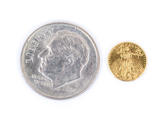 1908 22K Miniature Saint Gaudens Gold Replica Medallion