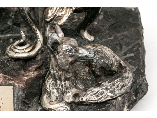 Yaacov Heller Iconic Lion And The Lamb Sterling Silver Clad Biblical Sculpture