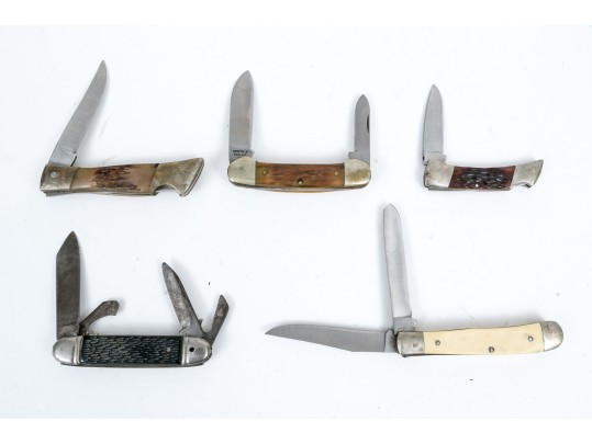 Collection Of Folding And Fixed Blade Knives