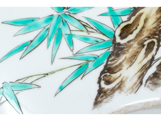 Impactful 22” Chinese Famille Rose ‘Tianqiuping’ Porcelain Vase