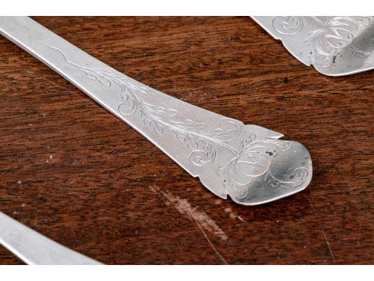 Lot Of Antique Spoons Including English Britannia Circa 1703 And Sterling 1835