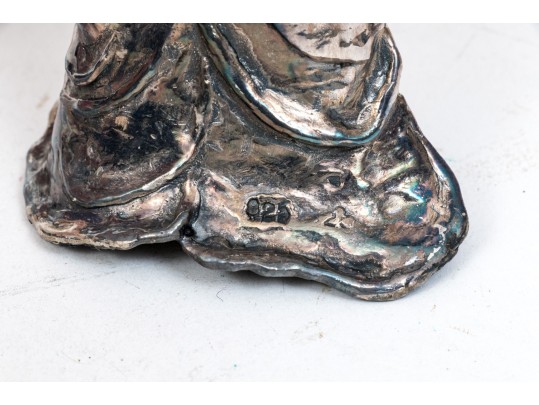 Yaacov Heller Iconic Lion And The Lamb Sterling Silver Clad Biblical Sculpture