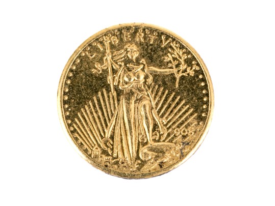 1908 22K Miniature Saint Gaudens Gold Replica Medallion