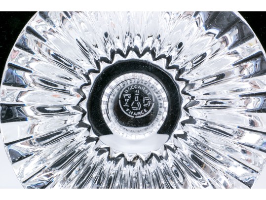 Pair Of Baccarat Crystal Glass Candle Sticks