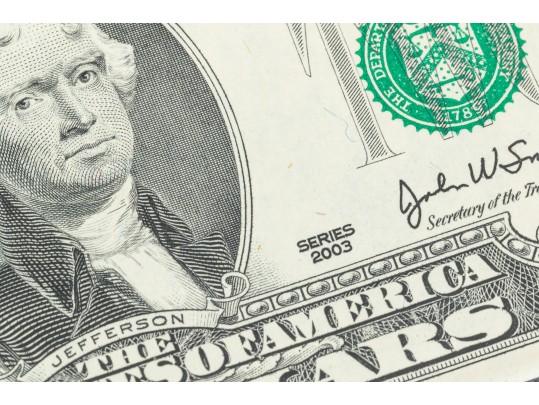 Fourteen 2003 Green Seal $2 Bills