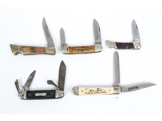 Collection Of Folding And Fixed Blade Knives