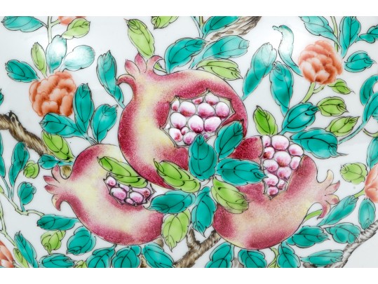 Impactful 22” Chinese Famille Rose ‘Tianqiuping’ Porcelain Vase