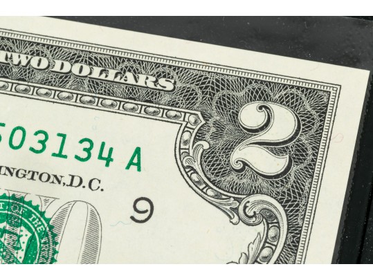 Fifteen 2003 $2 Green Seal Bills