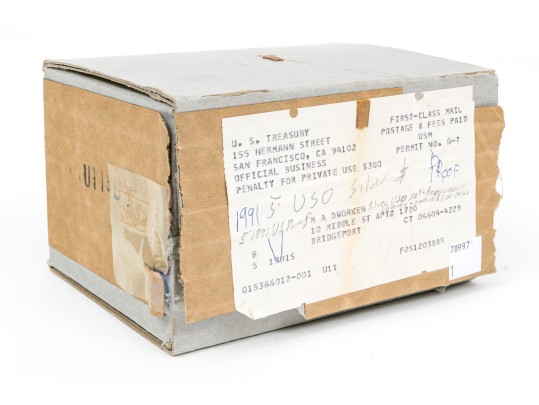 Five 1991-S U.S. 50th Anniversity USO Silver Dollar Coins