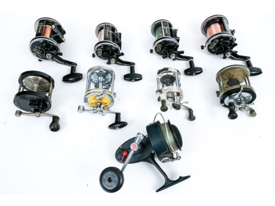 Collection Of Vintage Conventional And Spinning Fishing Reels