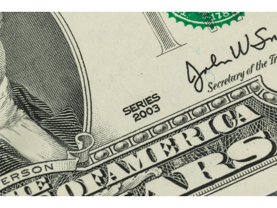 Fifteen 2003 $2 Green Seal Bills