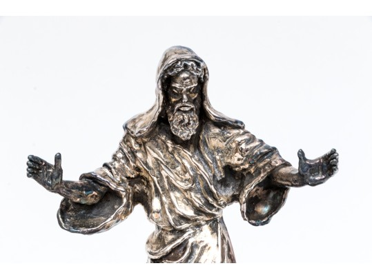 Yaacov Heller Iconic Lion And The Lamb Sterling Silver Clad Biblical Sculpture