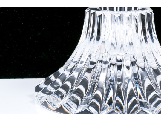 Pair Of Baccarat Crystal Glass Candle Sticks