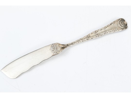 Tiffany & Co. Sterling Silver Wave Edge Solid Pickle Serving Knife