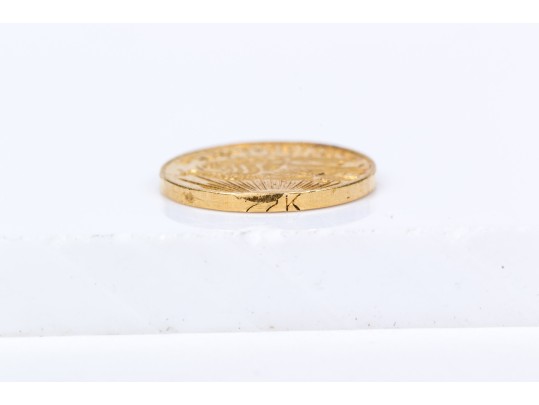 1908 22K Miniature Saint Gaudens Gold Replica Medallion