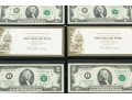 Fifteen 2003 $2 Green Seal Bills