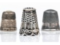 Lot Of Attractive Vintage And Antique Sterling Silver Thimbles, Assorted Styles