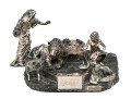 Yaacov Heller Iconic Lion And The Lamb Sterling Silver Clad Biblical Sculpture