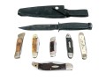Collection Of Folding And Fixed Blade Knives