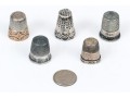 Lot Of Attractive Vintage And Antique Sterling Silver Thimbles, Assorted Styles