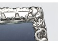 Sterling Silver English Baby Frame, Animal Motifs, With A Blue Backing