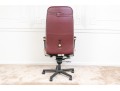 Vintage Burgundy Vegan Leather Desk Chair