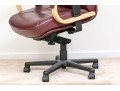 Vintage Burgundy Vegan Leather Desk Chair