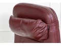 Vintage Burgundy Vegan Leather Desk Chair