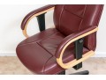 Vintage Burgundy Vegan Leather Desk Chair