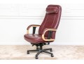 Vintage Burgundy Vegan Leather Desk Chair