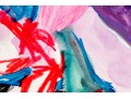 Surrealistic Style Mixed Media On Paper, Reclined Figure, Signed Stein