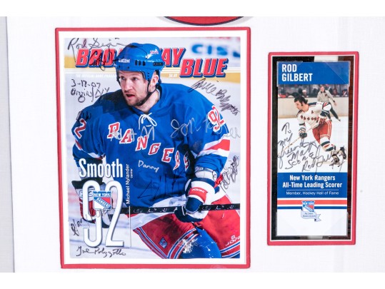Autographed New York Rangers Memorabilia, In Shadow Box