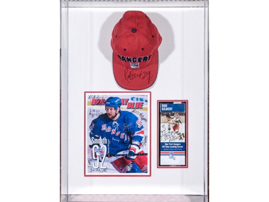 Autographed New York Rangers Memorabilia, In Shadow Box