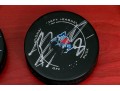 Three Autographed New York Rangers NHL Pucks 