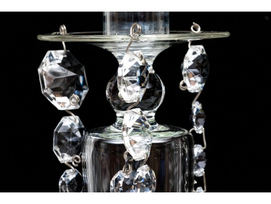 Fabulous Pair Of Glass Candlesticks
