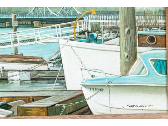 Sung-Kyu, Oil On Canvas, City Island Boat Yard