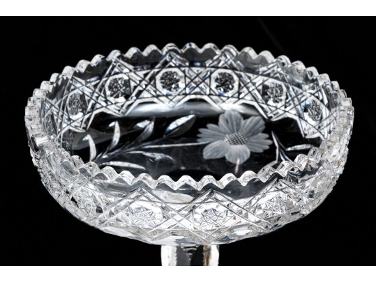 Three Pieces American Cut Glass Tableware