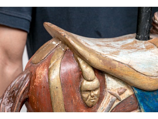 Vintage Small Scale Carousel Horse Sculpture
