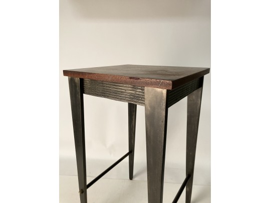 Mid 1980’s Wood And Steel Table By Will Stone