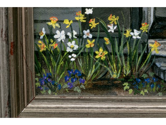 Lyne, Signed Oil On Canvas, Village Doorway
